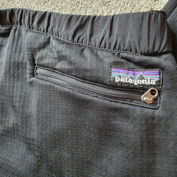 Patagonia Joggers Size XXL Black Textured Knit Elastic Waistband Pockets Outdoor - Picture 10 of 12